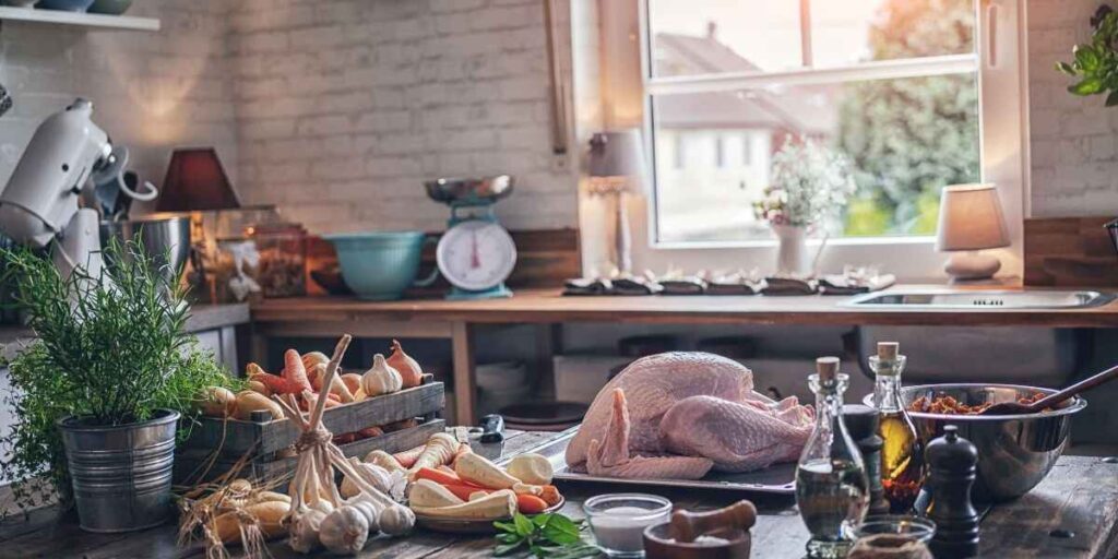 Preparing The Turkey